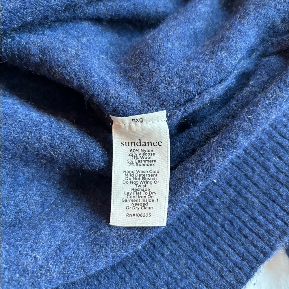 Sundance Navy Blue Crew Neck Sweater - Picture 4 of 7